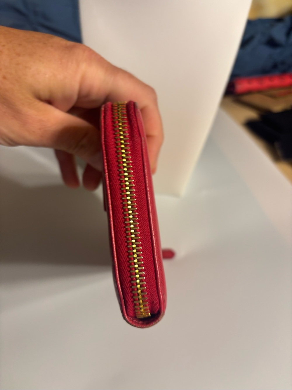 Prada pink Saffiano Zip-Around Wallet Bow Detail minor call out price reflects - Picture 10 of 12
